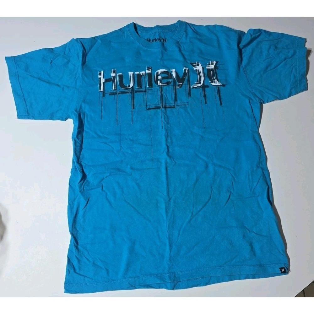 Vintage‎ Hurley Regular Fit Blue T Shirt Mens Large 90s Y2K Grunge Skater